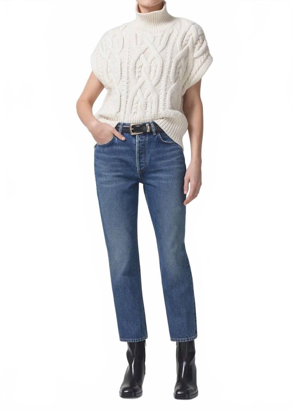 NEW CITIZENS OF HUMANITY charlotte high rise straight jeans in magnolia